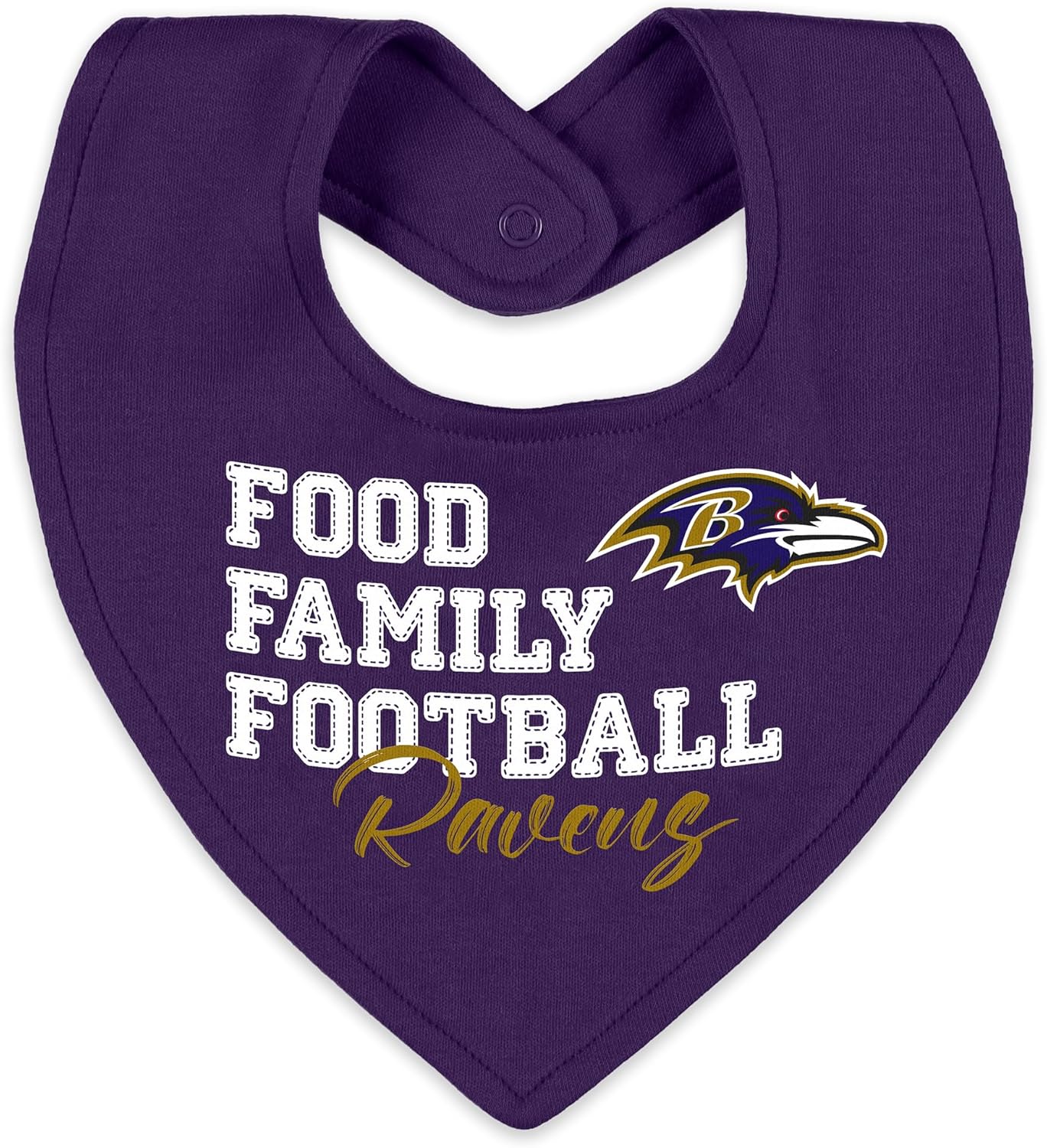 WEAR by Erin Andrews Infant & Newborn Baltimore Ravens Sleep and Play Full-Zip Sleeper & Bib Set