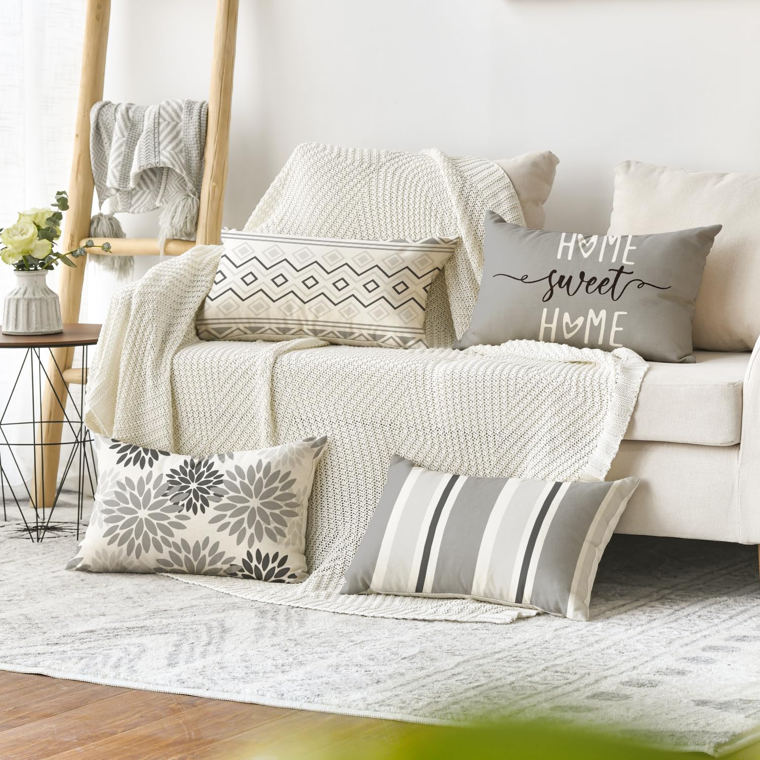 Federe Cuscino 45x45cm Artoid Mode - Confezione Da 4, Blu Acqua, Poliestere Lavabile - Foto 5