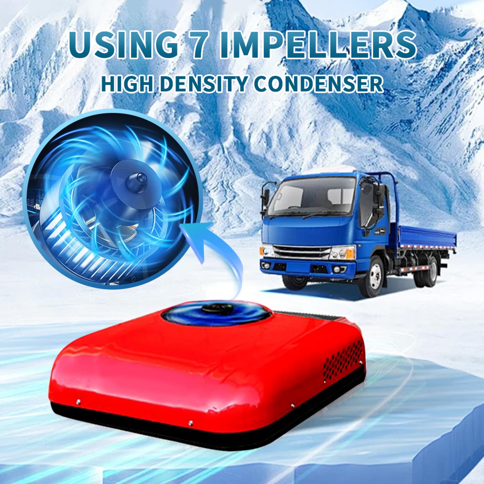 Condizionatore da Tetto 12V/24V DC 2600W per Camper e RV