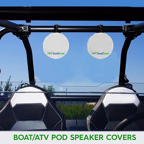 Miniatura 6 de Cubiertas de altavoz de torre de vigilia marina 600D impermeables blancas  Grande (14 pulgadas de alto x 14 pulgadas de ancho x 12.8 pulgadas de