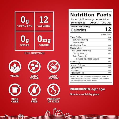 Miniatura 10 de Agar Agar Powder de Hoosier Hill Farm, 1LB (paquete de 1)  Sustituto de gelatina vegana