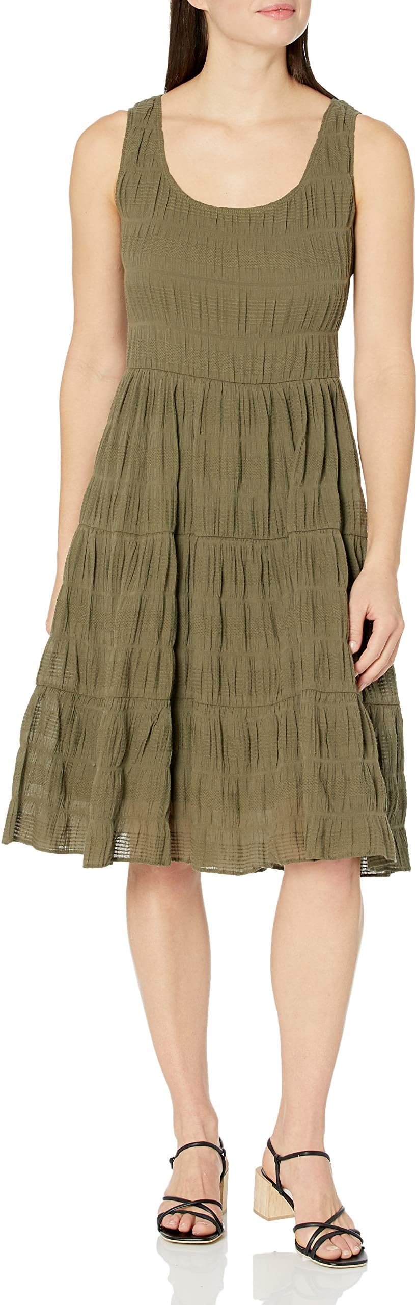 Max Studio Women's Textured Sleeveless A-line Dress