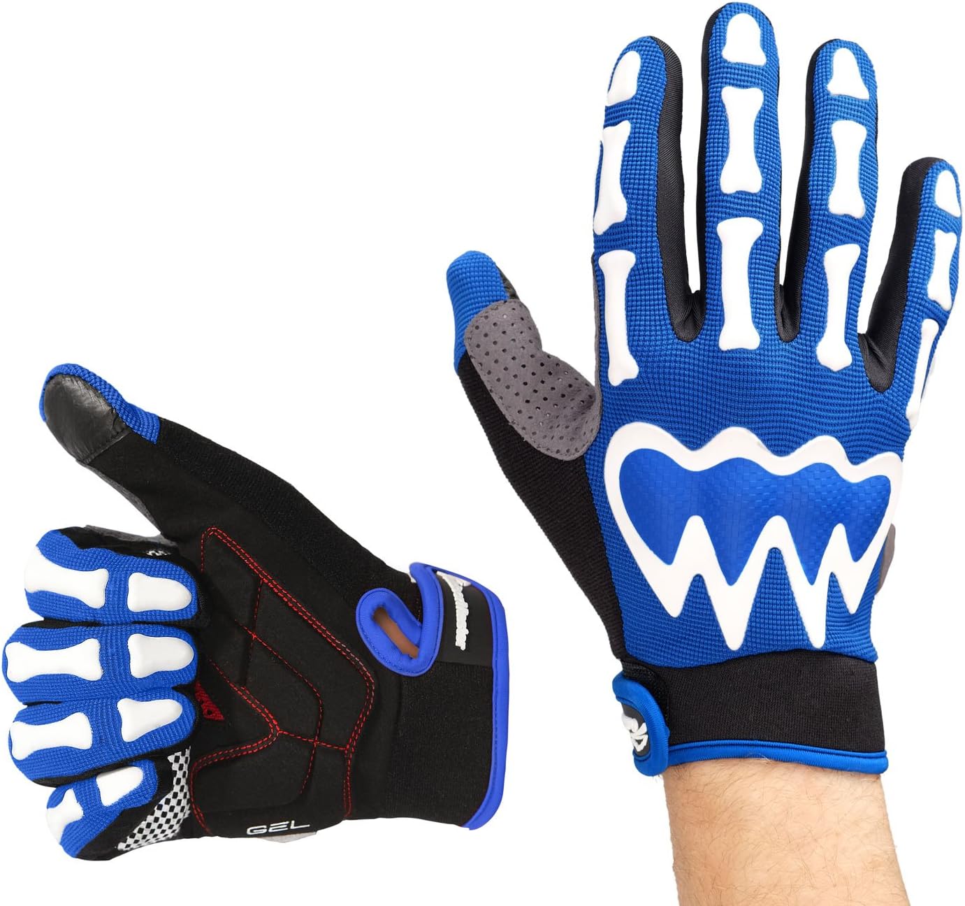 OutdoorMaster Bike Gloves - Fingerless Cycling Gloves with Shock Absorbing Pads & Anti-Slip Silica Gel - for Men, Women & Youth