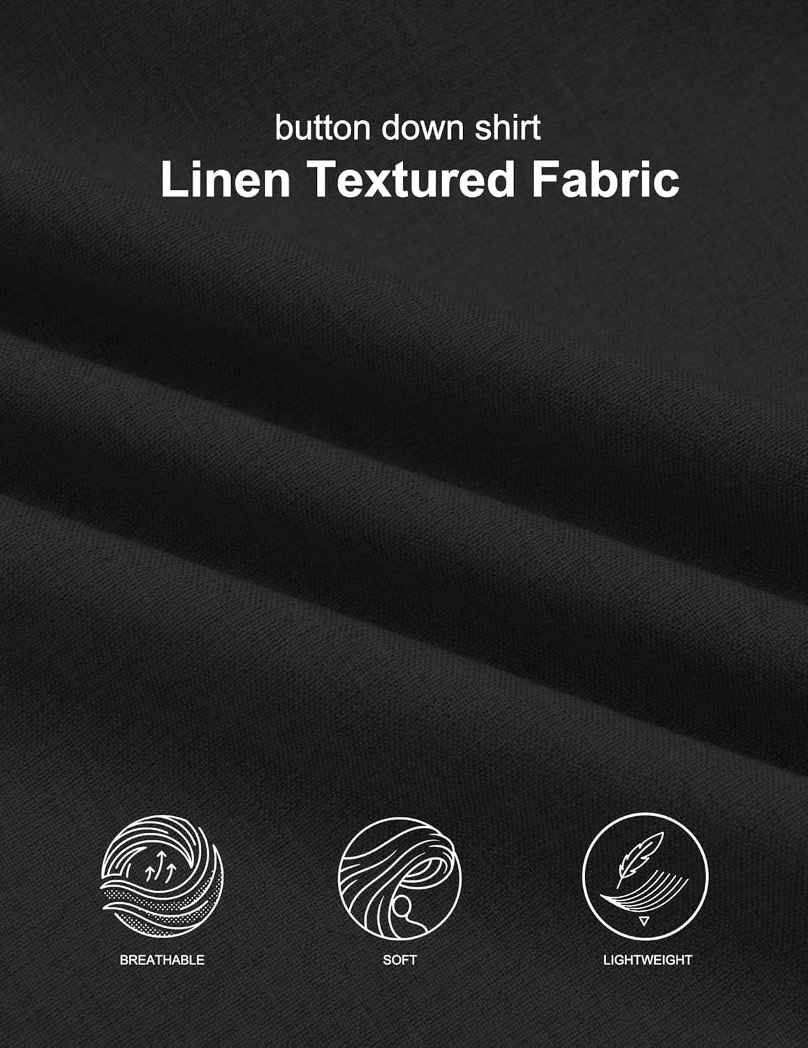 COOFANDY Mens Button Down Shirt Short Sleeve Casual Shirts Summer Beach Wedding Linen Shirt with Pocket - Image 6