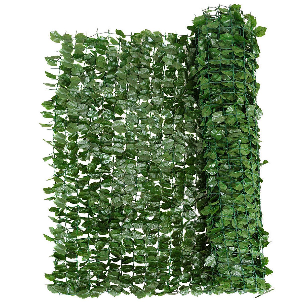 COSTWAY Clôture en Feuillage Artificielle 150 x 240CM avec Feuilles de Lierre en Polyester Protection UV, Haie Artificielle Brise Vue pour Balcon,Terrasse,Jardin Vert
