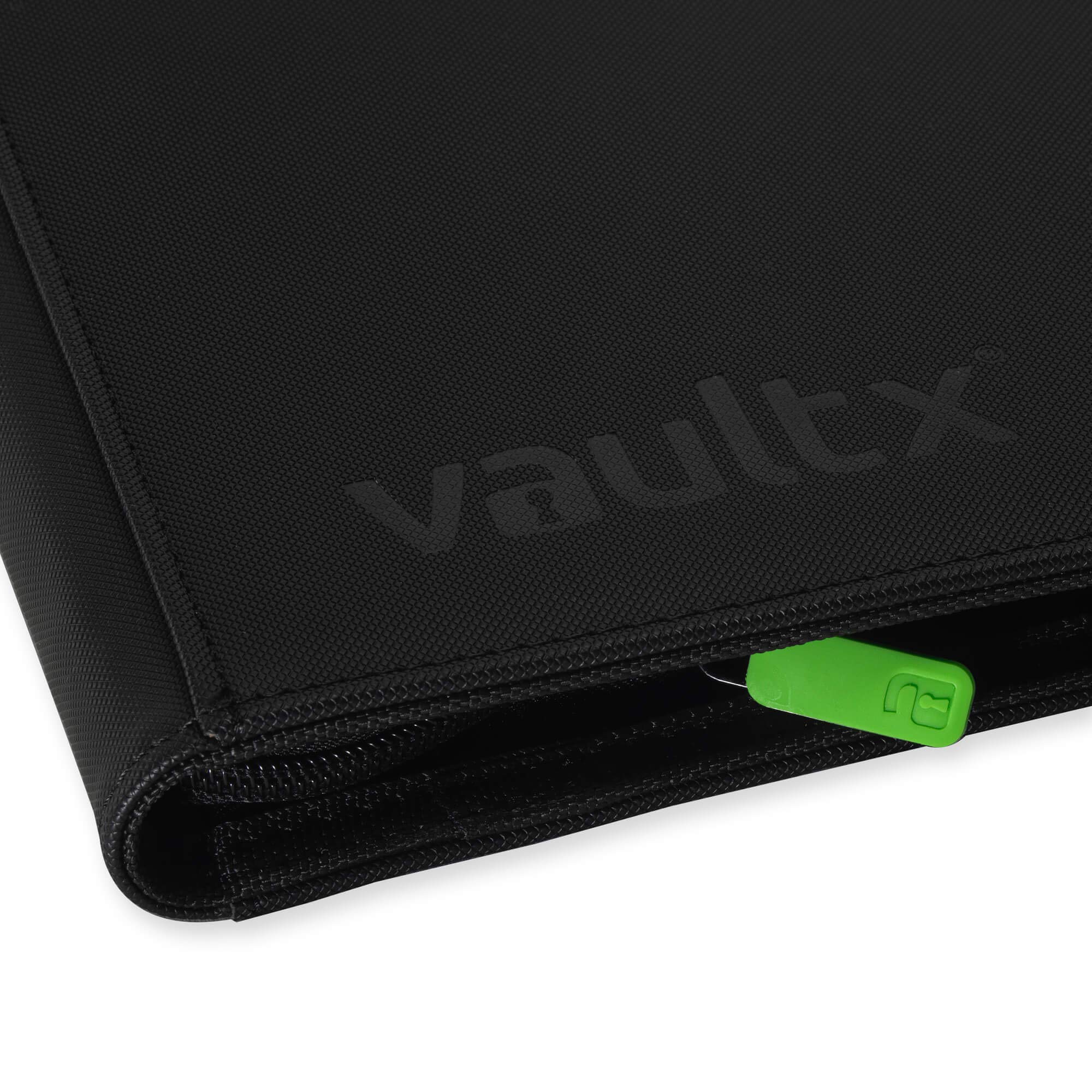 Vault X Raccoglitore per Carte da Collezione a 9 Tasche con Cerniera, 360 Carte, Materiale Exo-Tec per Album, 20 Pagine a Caricamento Laterale, TCG (Nero)