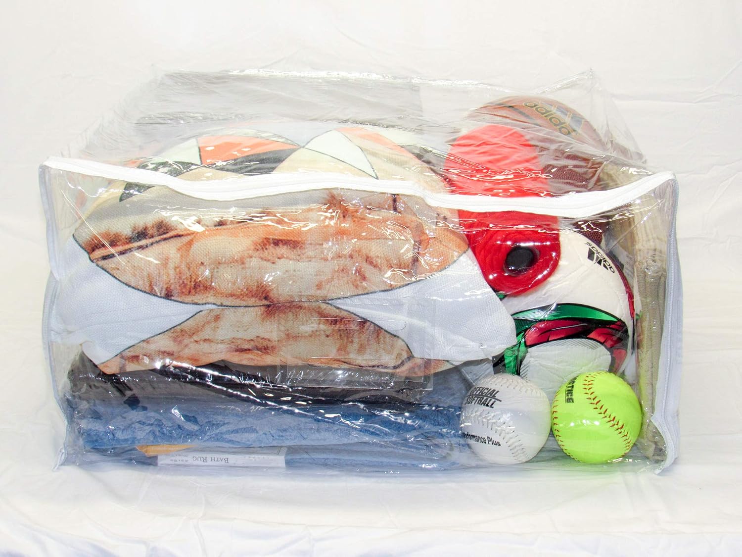 10-Pack Clear Vinyl Zippered Storage Bags 23 x 23 x 12 Inch