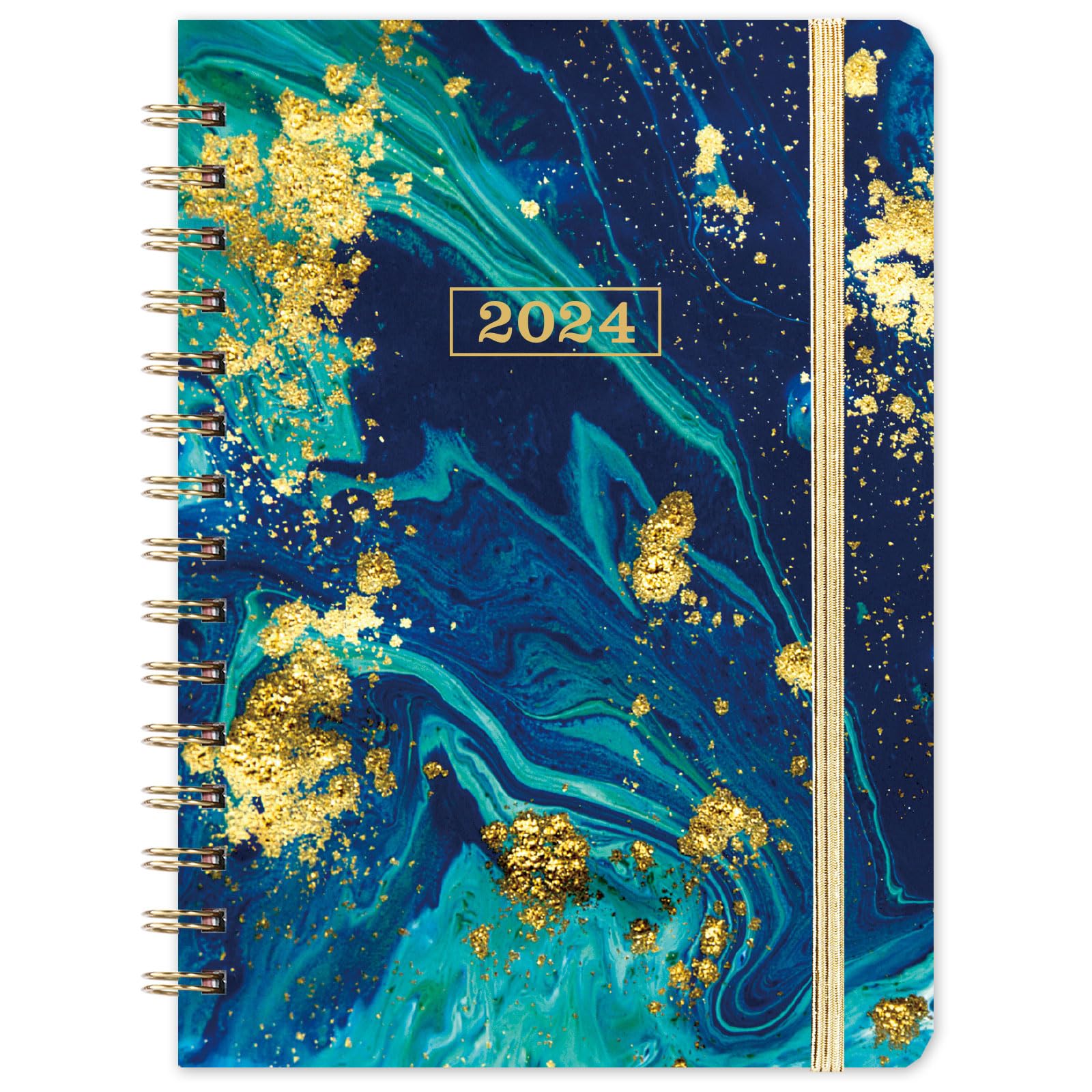 Planner 2024-2025 - Jul 2024 to Jun 2025, 8.4'' x 6.3'', 2024-2025 Planner Weekly Monthly, Hardcover, Thick Paper, Back Pocket, Elastic Closure