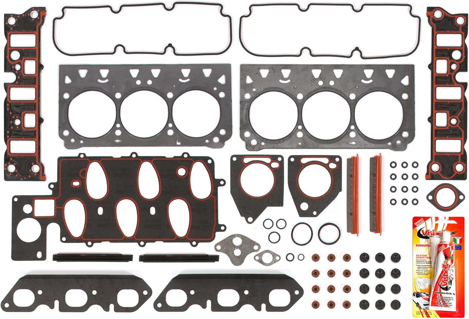 Compatible With 95-02 Chevrolet Camaro Pontiac Firebird 3.8 1st 2nd Des Head Gasket Set