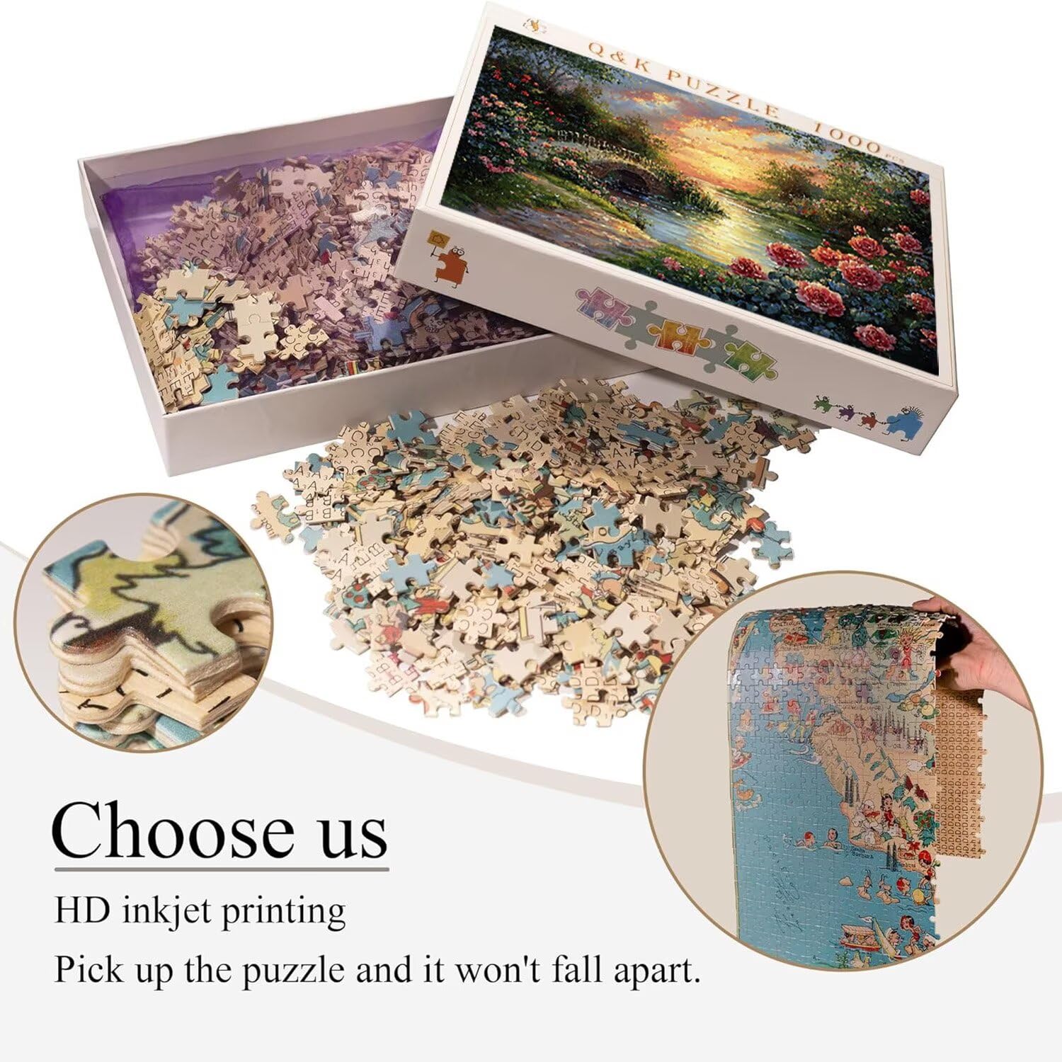Puzzle in Legno per Adulti 1500 Pezzi | Vista Giardino| Giocattoli Educativi | Puzzle Adulti E Famiglie Decor | Dimensione Di 87x57cm | Regalo Adultis | Regali Natale (Formato: 34.8x22.8in) o-200