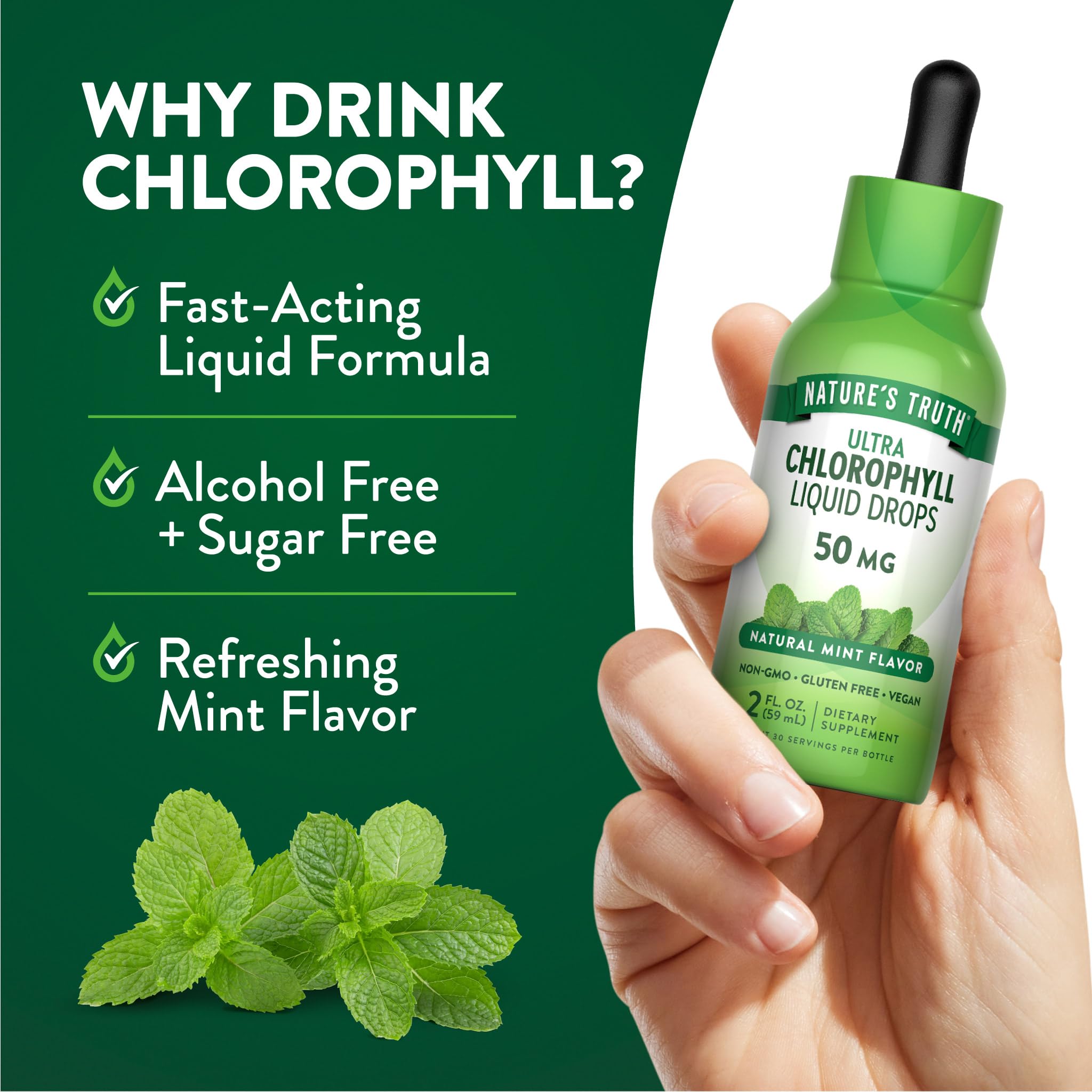 Nature's Truth Liquid Chlorophyll Drops | 50 mg Chlorophyll | 2 fl oz — Amazon image 3