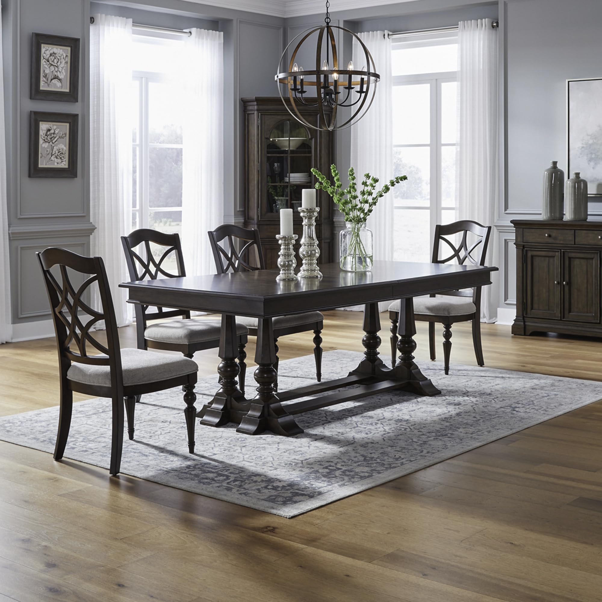Amazon.com - Liberty Furniture Arden Road 5 Piece Dining Trestle