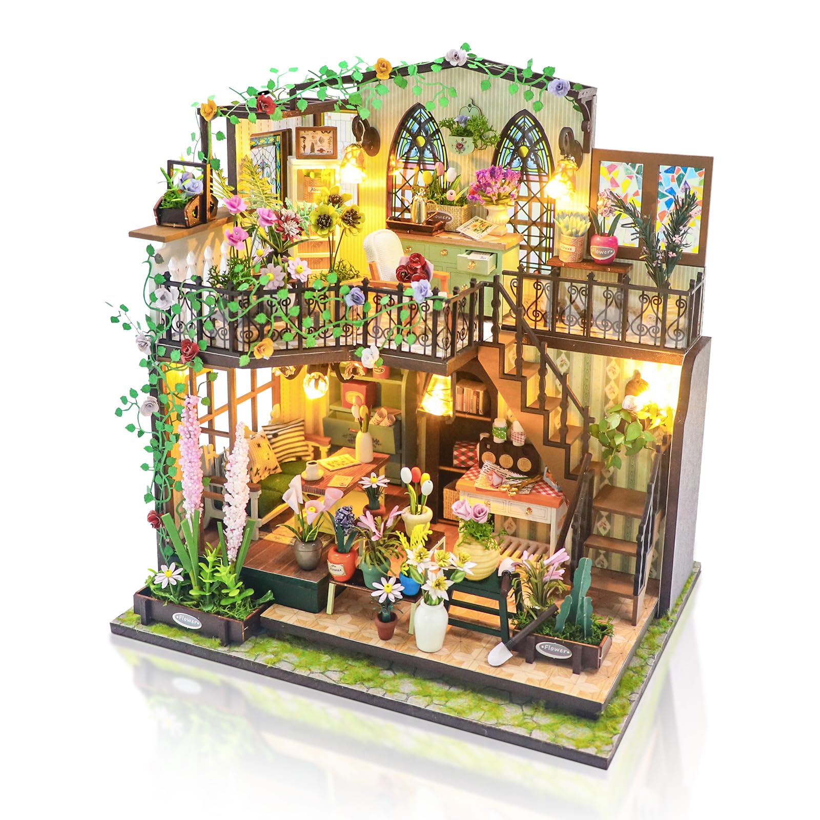 Maquette Maison Miniature Loft Époque - Cuteefun - DIY Avec Éclairage LED & Musique