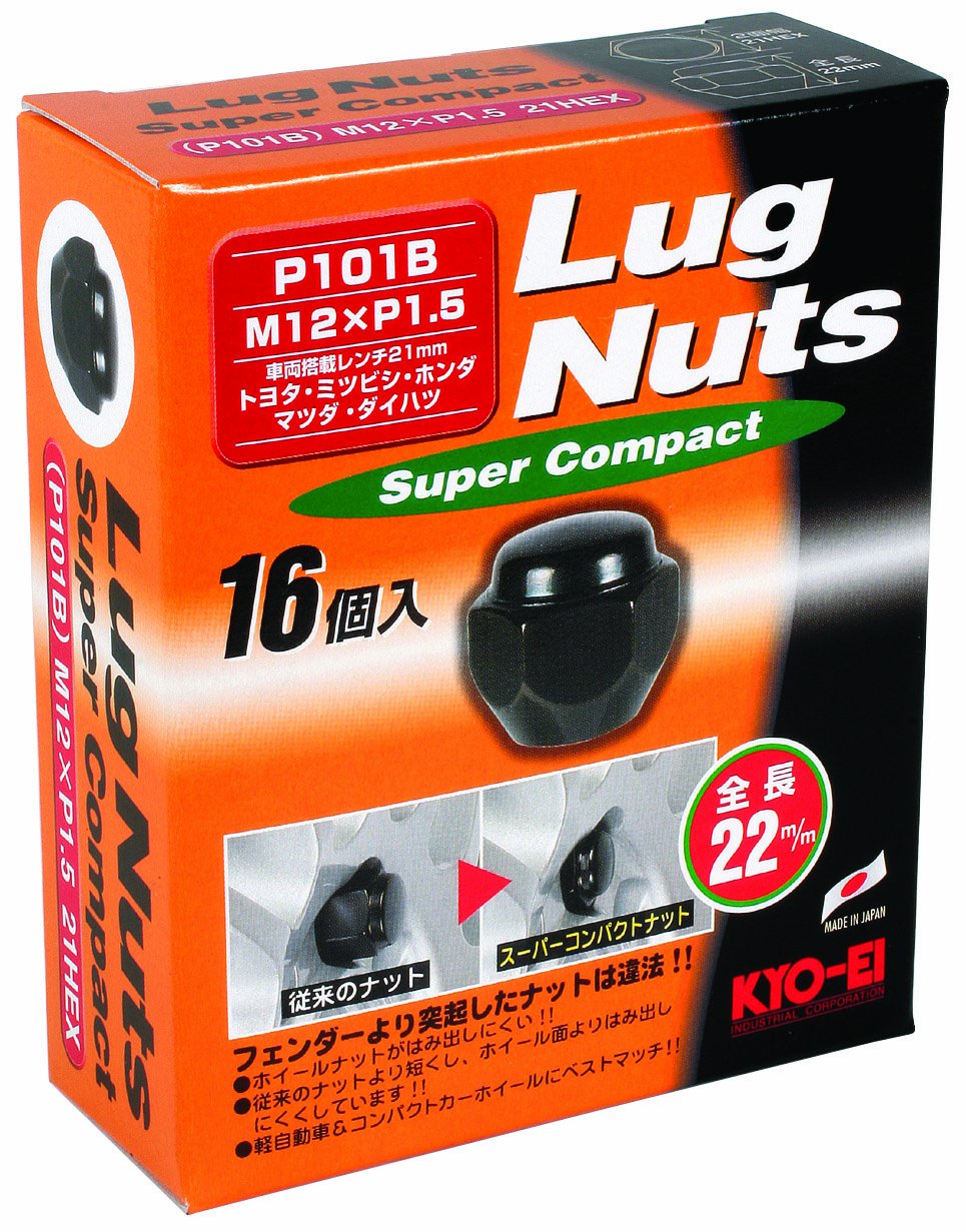 KYO-EI Industry lug nut super compact [number: 16 pieces] [bag type 21HEX] M12 x P1.5 P101B-16P