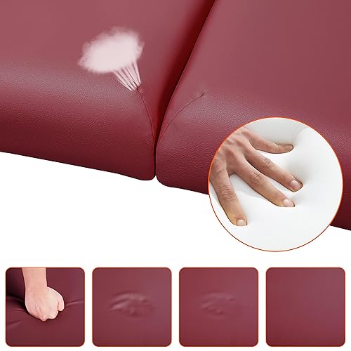 Miniatura 7 de Yaheetech Cama de spa portátil para pestañas, cama de masaje, mesas de pestañas plegables, cama de tatuaje ajustable, 2 pliegues con bolsa no