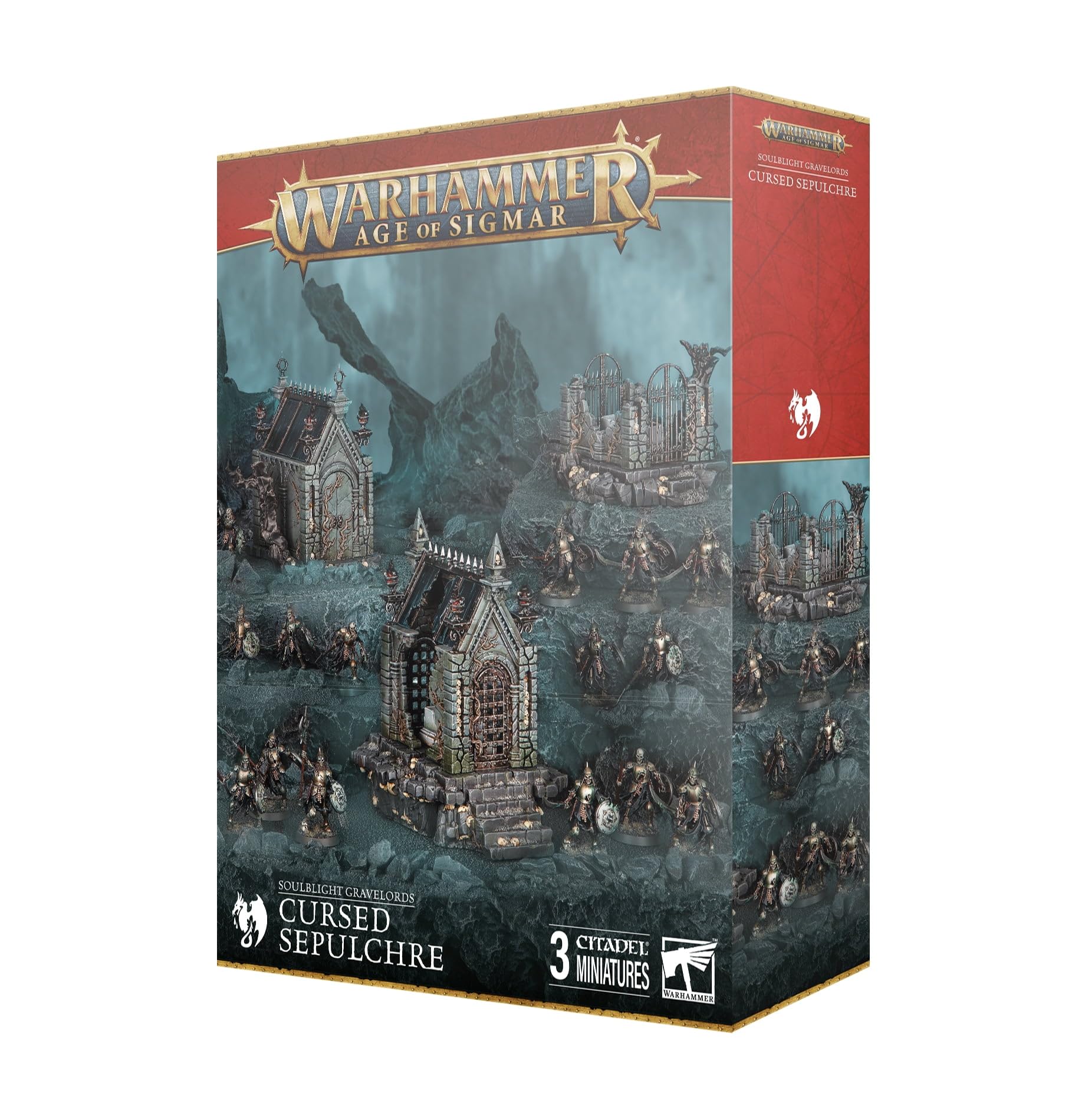 Games Workshop - Warhammer - Age of Sigmar - Soulblight Gravelords: Cursed Sepulchre, Grey, 4 x 3 x 0.5 cala - Image 2