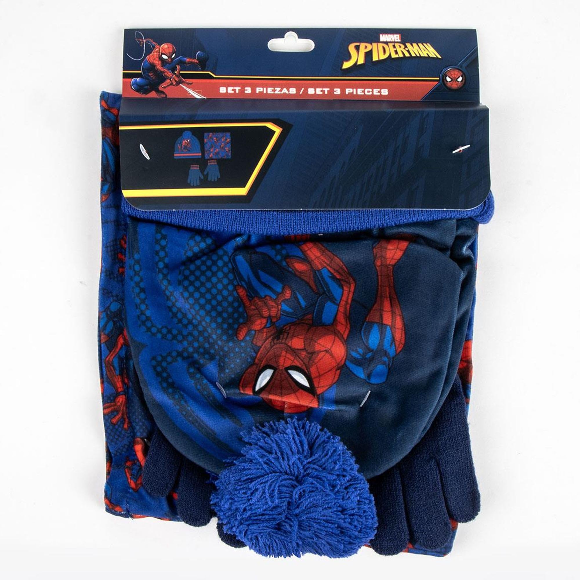 CERDÁ LIFE'S LITTLE MOMENTS Conjunto Gorro, Guantes y Braga Spiderman Cómodo y Práctico Ideal para el Día a Día