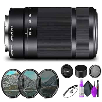 美品 SONY ソニー E 55 120mm f4.5 6.3 SEL55210 Amazon.com : Sony 55-210 mm/F 4,5-6,3 OSS 55 mm-Lens