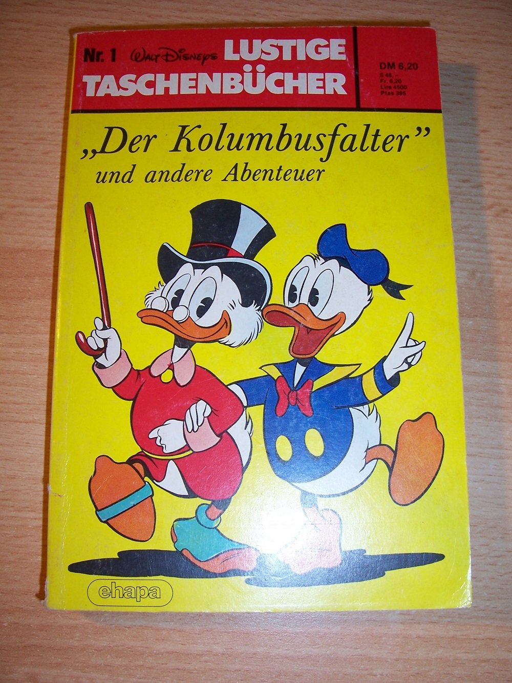 Lustiges Taschenbuch LTB Nr. 1 - Der Kolumbusfalter 1990 Walt Disney