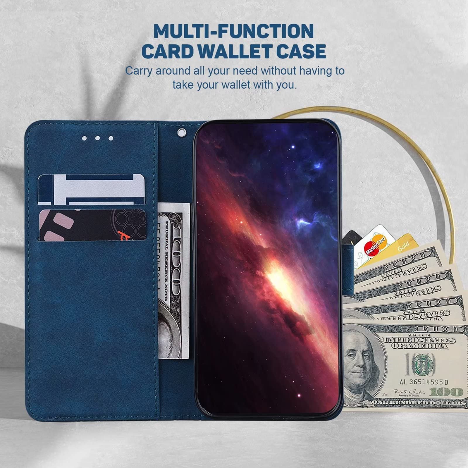 TIANCI Cover per LG K50/LG Q60, Portafoglio Case in Pelle PU