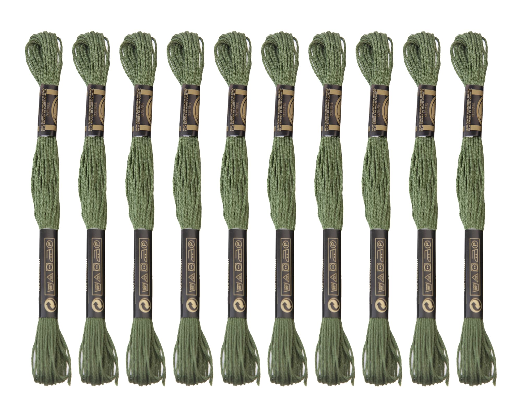 12 madejas de hilo de algodón para bordar es 100% algodón egipcio de fibra larga de 8.75 yardas cada hilo de punto de cruz de algodón para bordado a mano, creación de bricolaje y cuerda de pulsera de