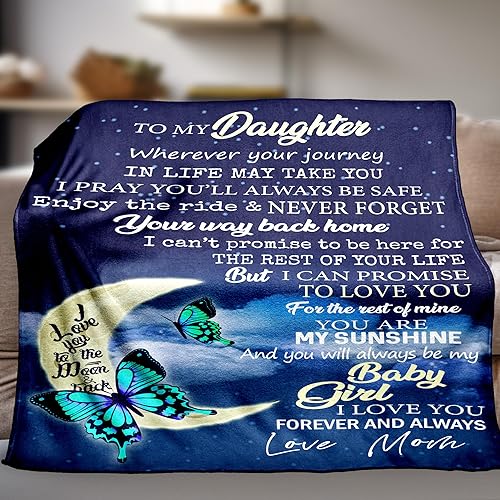 Miniatura 2 de UFOORO Regalos de cumpleaños para el día de la madre para hija, regalo de hija de mamá, regalos de hija, regalos de cumpleaños para hija, manta de