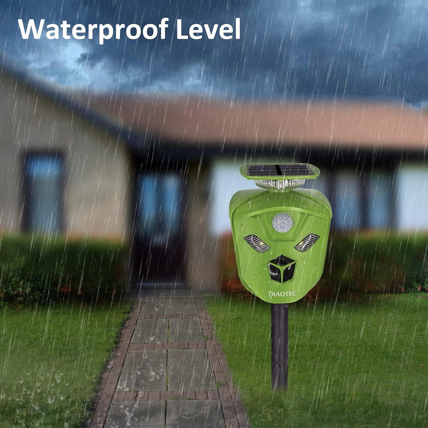Diaotec 360° Solar Powered Ultrasonic Animal Repellent Dog Repeller Cat Deterrent Get Rid of Deer Rabbit Squirrel Waterproof : Garden & Outdoor