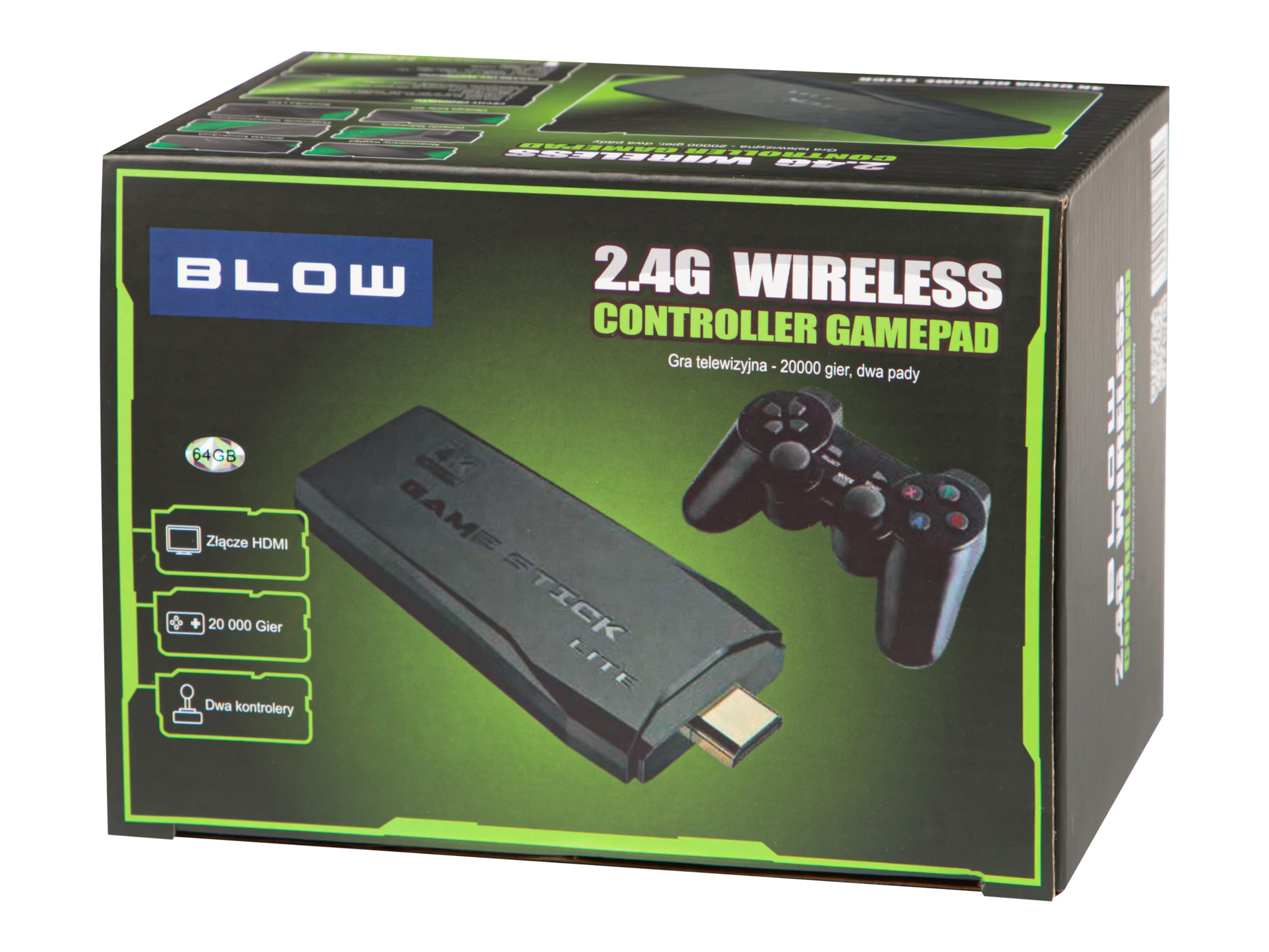 BLOW GRA TELEWIZYJNA TV MINI RETRO KONSOLA HDMI BEZPRZEWODOWY PAD x2 22073 GIER