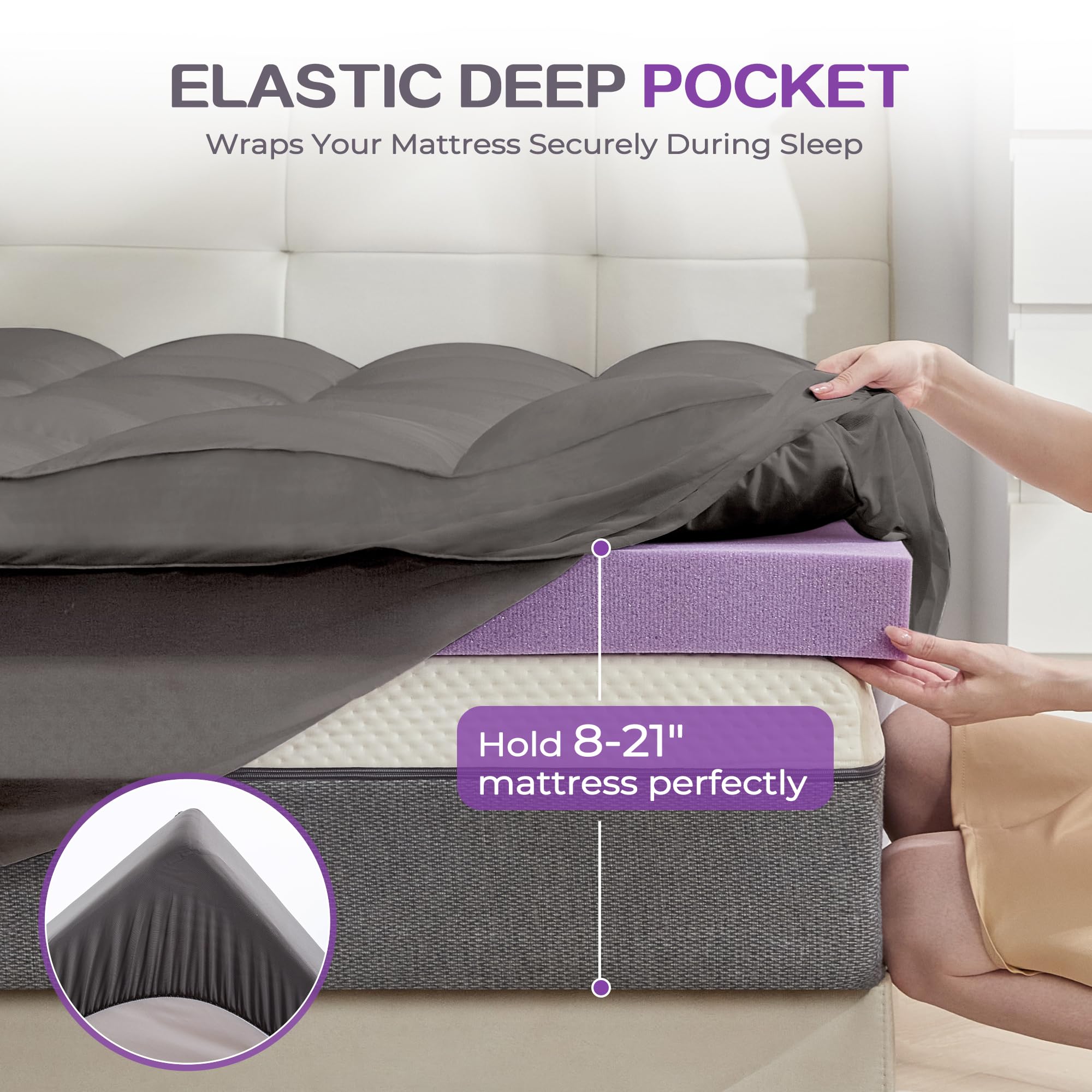 Best Pillow Top Twin & Twin XL Mattress Picks 2026 1 SINWEEK Dual Layer 5 Inch Memory Foam Twin XL Dorm Topper — product photo