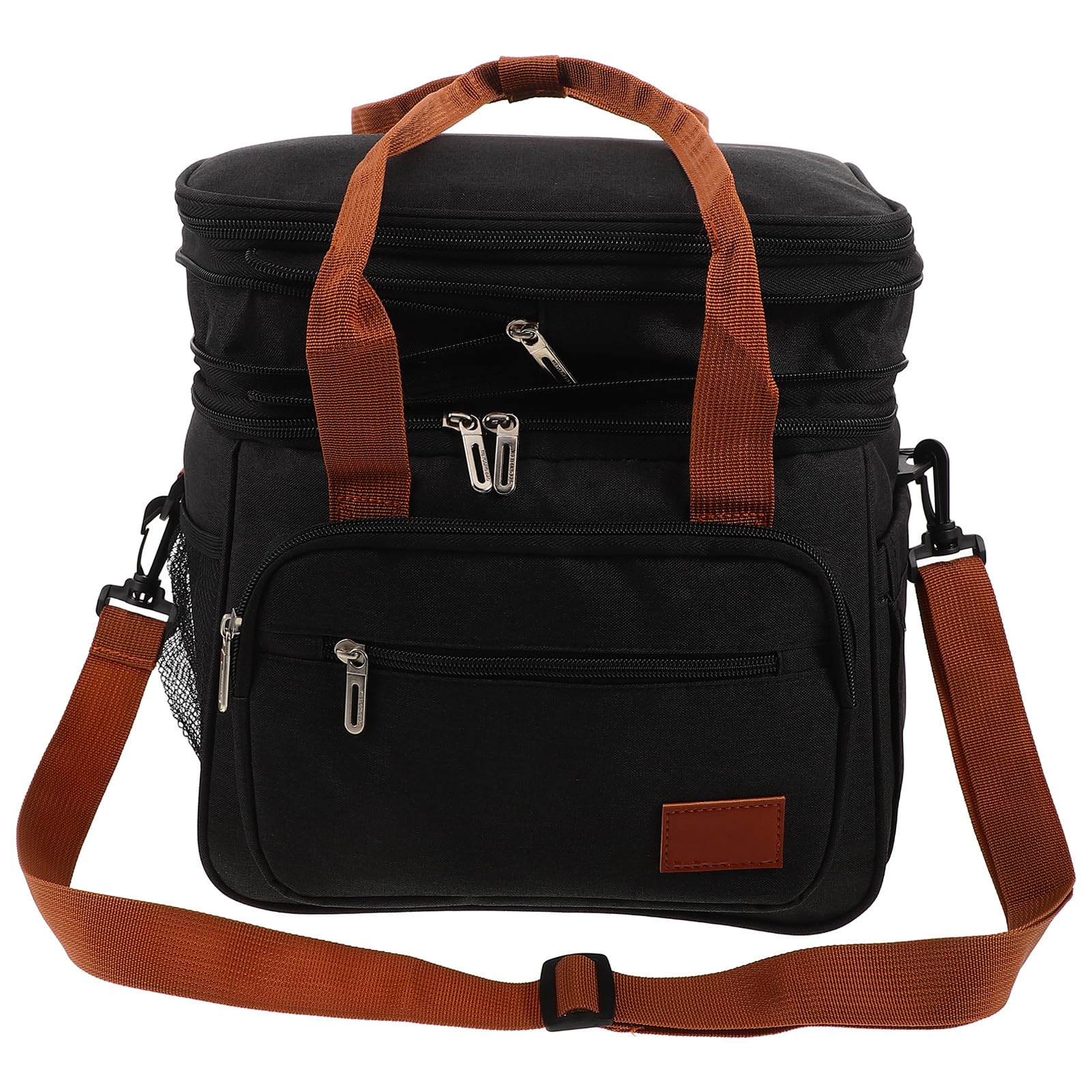 Luxshiny Fiambrera isotérmica para hombre y mujer, bolsa térmica de doble capa a prueba de fugas con diseño expandible para la oficina y picnics al aire libre, 28 x 26 x 25 cm.