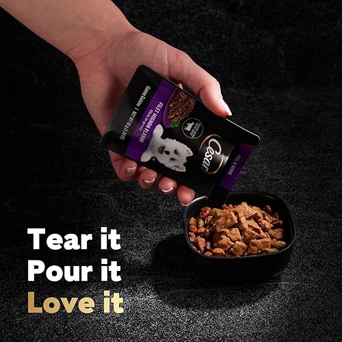 Miniatura 8 de Cesar Filetes en salsa de comida húmeda para perros, filete de sabor Mignon, 1.76 onzas, mini-bolsa, paquete de 20