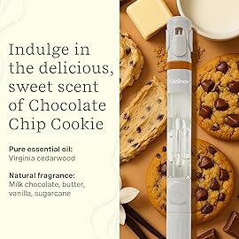 Lifelines Pen Diffuser Set, Chocolate Chip Cookie - 1mm Black Ballpoint Pen with Scented Essential Oil Blend & 2 Ink Refills - Aromatherapy Diffuser & Sensory Immersion Diffuse Aroma As You Write