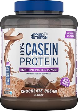 Applied Nutrition Casein Protein Powder - Micellar Casein Supplement, Slow Release Protein 1.8kg - 60 Servings Chocolate Cream