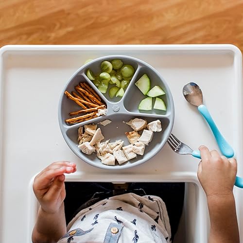 Miniatura 7 de green sprouts El juego de cubiertos de aprendizaje ayuda a los niños pequeños a desarrollar habilidades alimentarias independientes diseñadas para