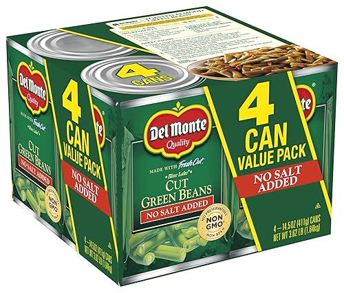 Miniatura 2 de Del Monte Cut Blue Lake Green Beans With No Added Salt 4-14.5 Oz. Can, 14.5 Oz (Pack Of 4)