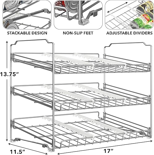 Miniatura 27 de SIMPLE HOUSEWARE Organizador apilable para latas, bronce bronce,Cromado,Oro Rosa,plateado,Blanco,https://www.amazon.com/dp/undefined