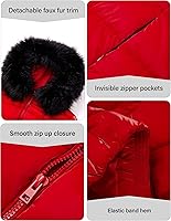 Vista 4 de Bellivera Chaqueta Acolchada Ligera para Mujer, Abrigos de Invierno para Mujer Cálidos Acolchados de Burbujas con Capucha y Cuello de Piel Sintética