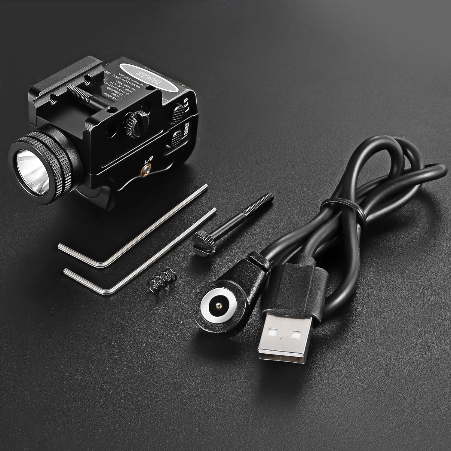 Pistol and Rifle Flashlight Laser Sight,Green Laser Light Combo,Magnetic Charging Flashlight Laser Combo,Picatinny Gun Light Lasers Used for Outdoor Hunting and Aiming Targets