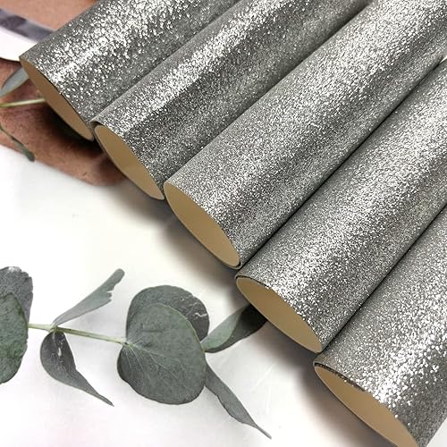 Miniatura 2 de 10 hojas de cartulina con purpurina de oro rosa, papel brillante de una sola cara de 8.5 x 11 pulgadas, papel de manualidades con purpurina gruesa