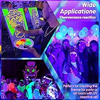 Vista 5 de Luces LED negras impermeables de 120 W, paquete de 4 barras de luz negra con cable de 10 pies e interruptor de encendido/apagado, luz negra IP66