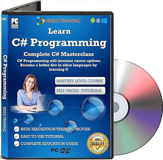 VIDEO TRAINING Mastering C Sharp Programming Training Tutorial Video Dvd Fast Learning Self-Paced High Quality Training Videos With Examples|No…
