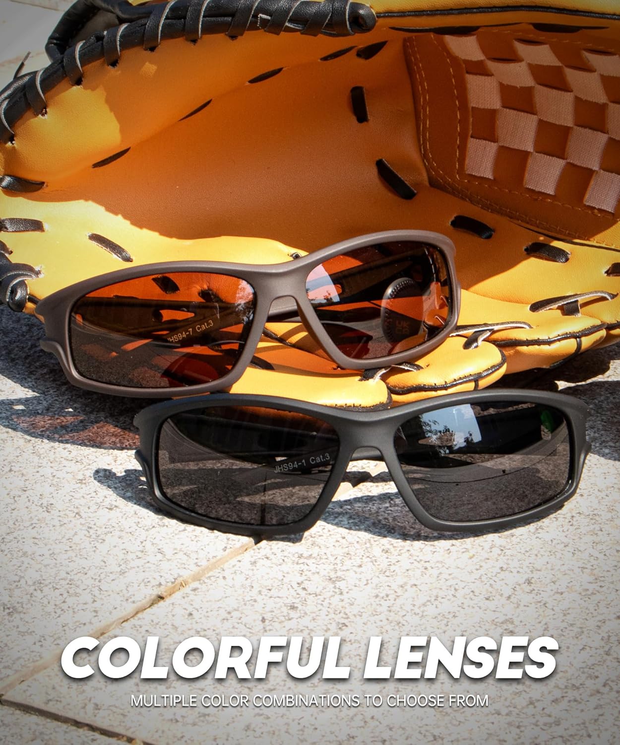 NSSIW Polarized Sunglasses-for-Men-Women Sports Mens-Sunglasses: Wrap Around Sun Glasses UV400 Running Fishing Golf 3 Packs - Image 4