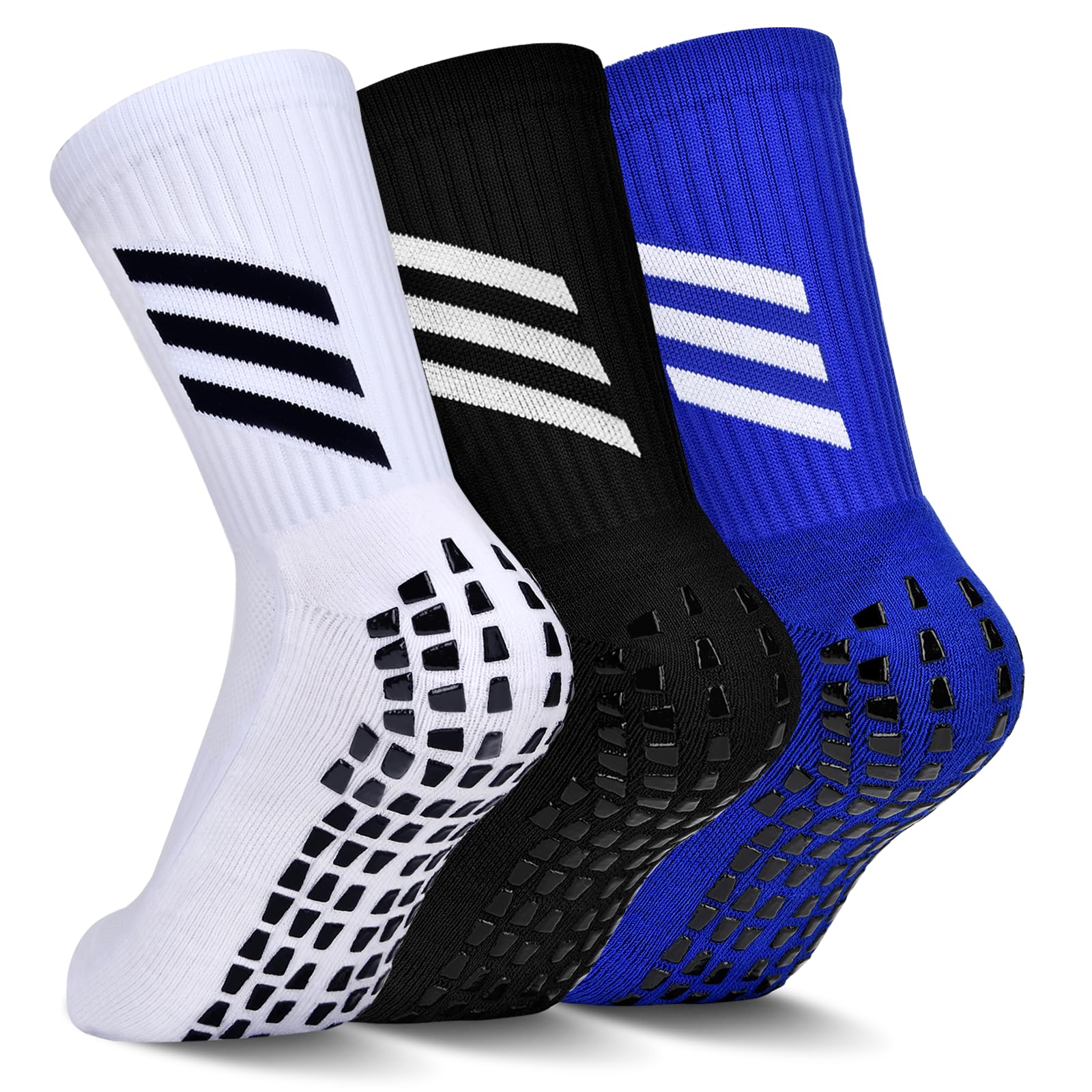 Calzettoni Calcio Bambino Calze Antiscivolo Bambino Estive Calze Sportive Grip Unisex Comodi Calzini Antiscivolo Ragazzi Ragazze Calcio Rugby Tennis Per 6-12 Anni
