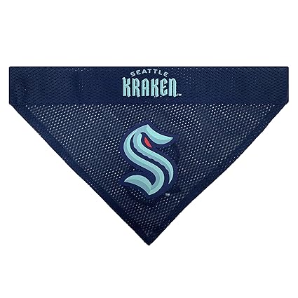 Pets First KRA-3217-L-XL Seattle Kraken Reversible Bandana