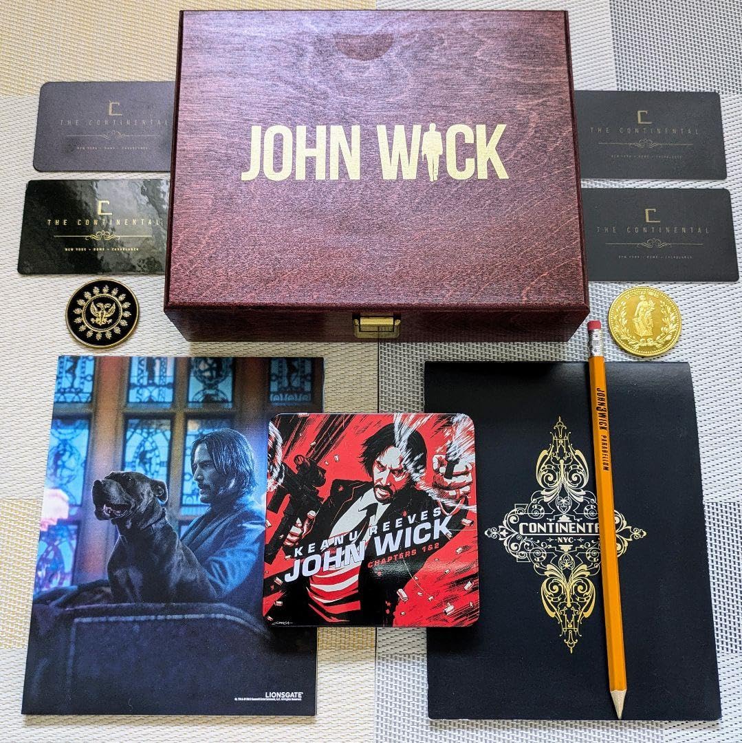 Amazon.co.jp: ジョンウィック 木箱 ミニスチールブック 小物セット