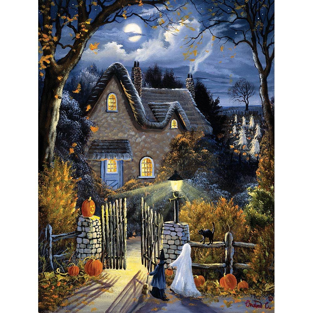 Puzzle da 1000 pezzi che si illuminano al buio per adulti, motivo: Halloween di Tess, divertente puzzle educativo per la famiglia, giocattoli per adulti, decorazione per la casa, idea regalo colorata