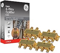 Vista 7 de GE 335 - Divisor de cable coaxial digital de 2 vías, 2.5 GHz 5-2500 MHz, compatible con RG6, funciona con TV HD, satélite, Internet de alta