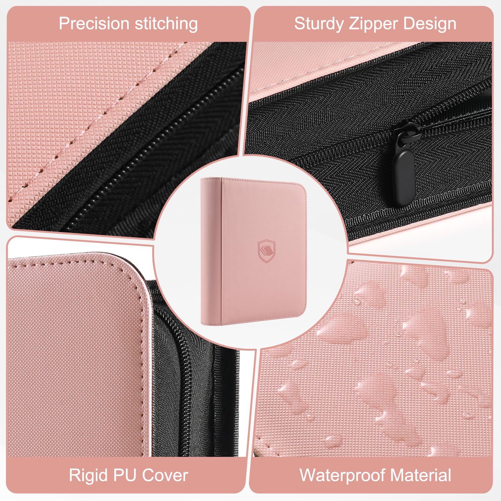 Raccoglitore con caricamento superiore, contiene 288 Toploader, 288 Toploader e 288 custodie per carte incluse, raccoglitore a 9 tasche per caricatori superiori rigidi da 7,6 x 10,2 cm, raccoglitore