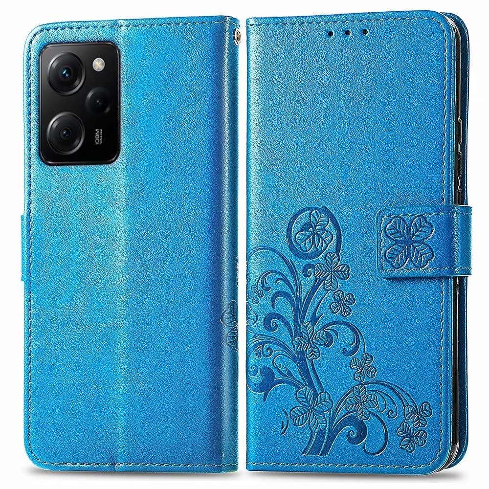 RankOne Étui portefeuille en cuir pour Poco X5 Pro 5G 6,7
