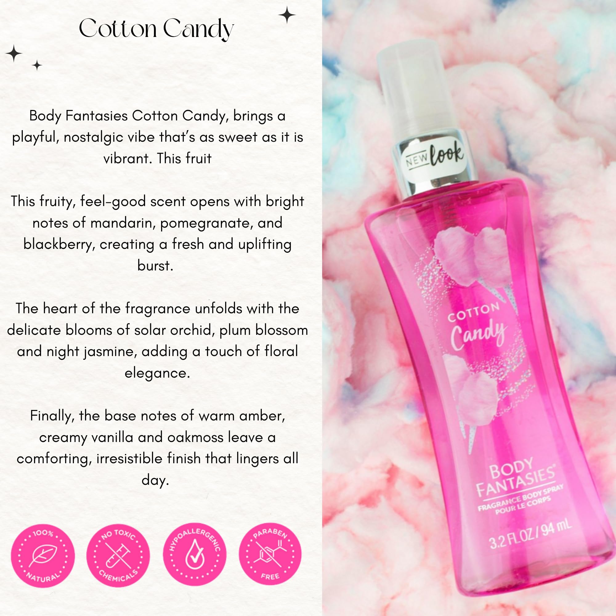 Fragancia Corporal - Cotton Candy - Body Fantasies : Amazon.ca